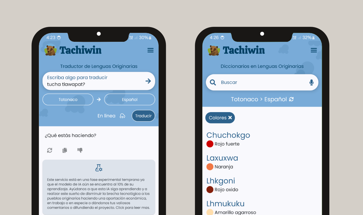 Lanzamiento de Tachiwin v2